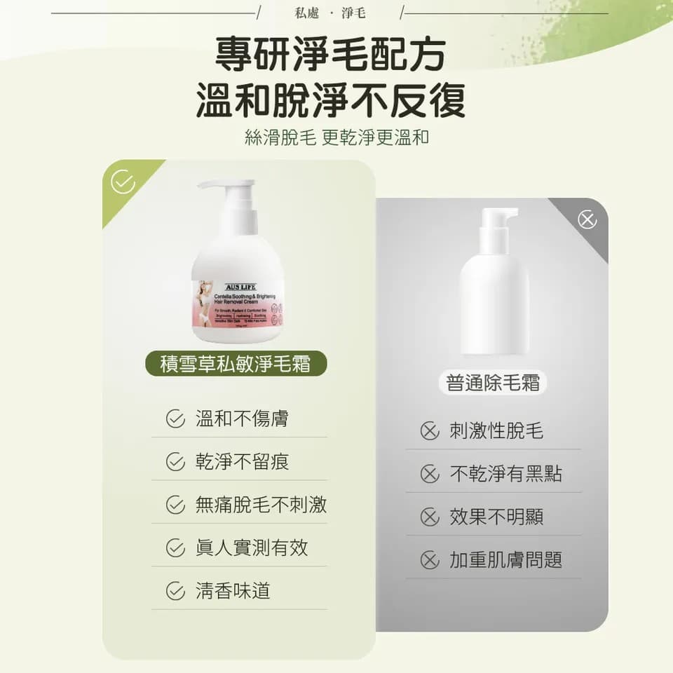 【澳思萊AUS LIFE】積雪草私敏淨毛霜250g 縮圖 4