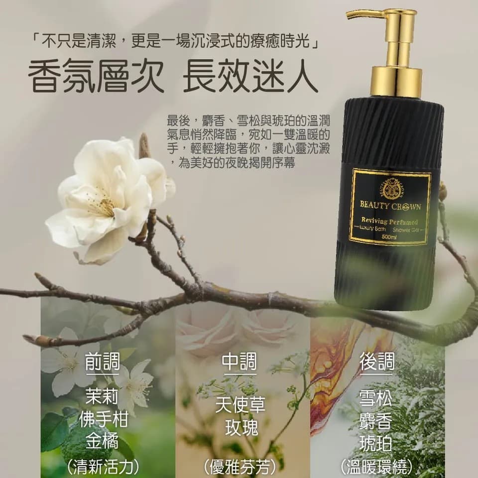 【鈔級香】緞光花語沐浴露500ml 縮圖 4