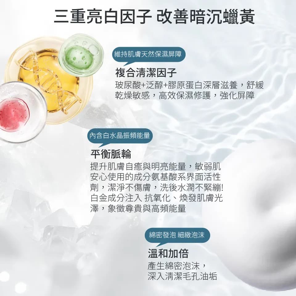 【BEAUTY CROWN】白金胺基酸美白洗面露 330ml 縮圖 8