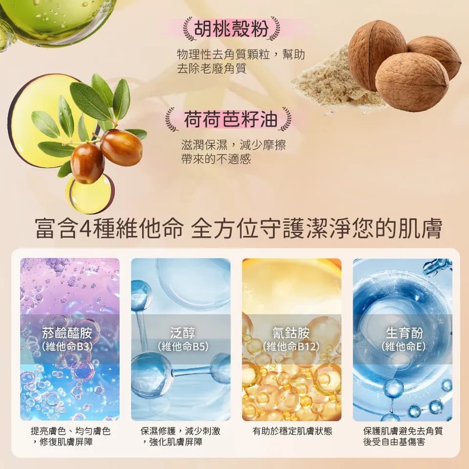 【澳思萊AUS LIFE】玫瑰果拋光去角質凝膠 260ml 縮圖 8