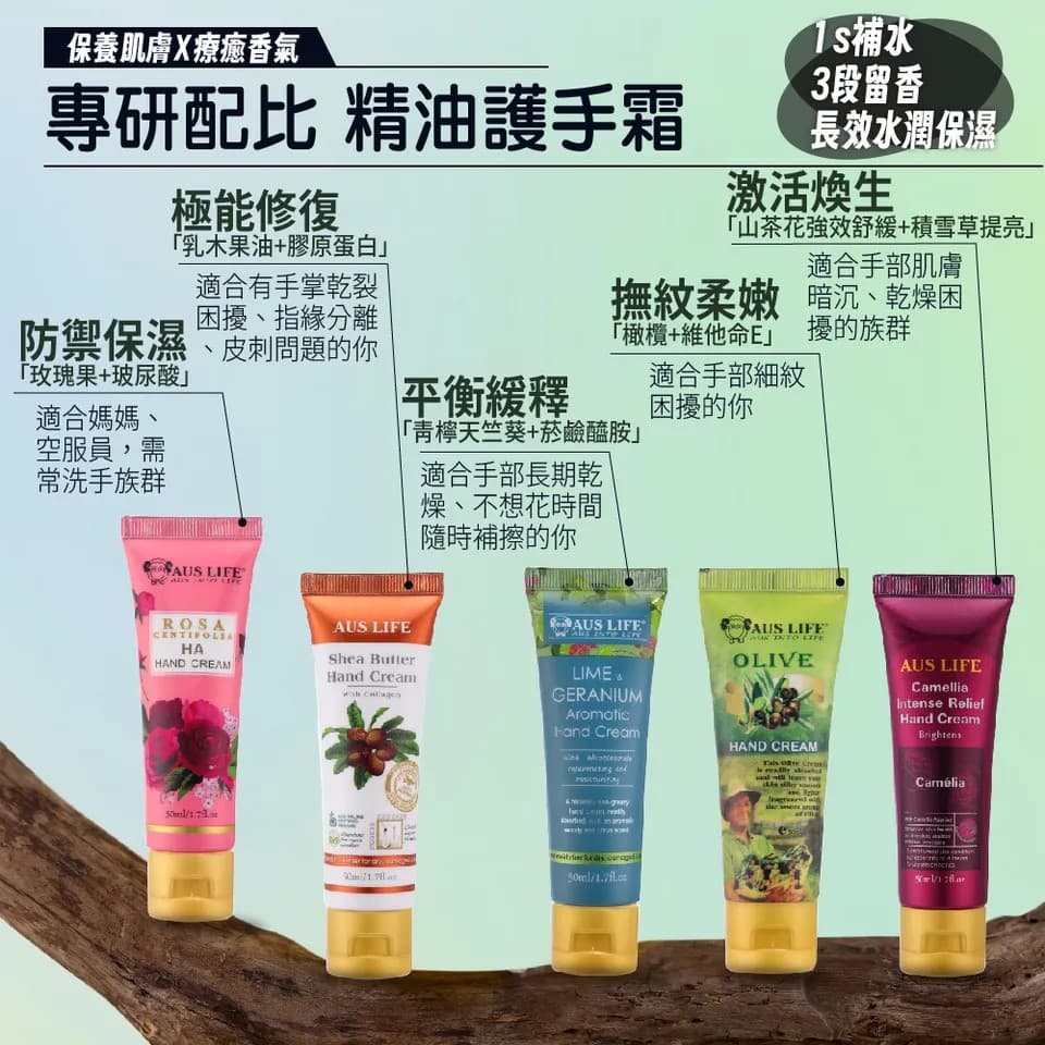 【澳思萊AUS LIFE】防禦保濕護手霜 50ml 縮圖 7