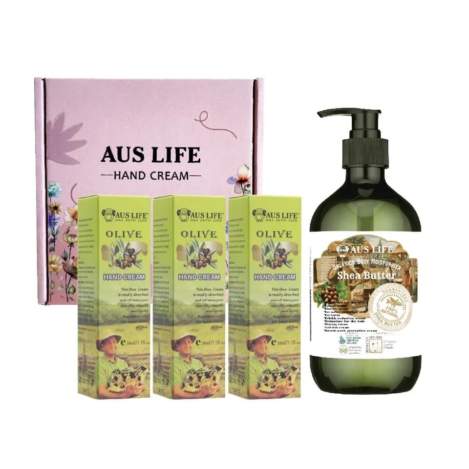 【澳思萊AUS LIFE】芳療精油護手霜及乳木果身體乳 4入組 縮圖 3