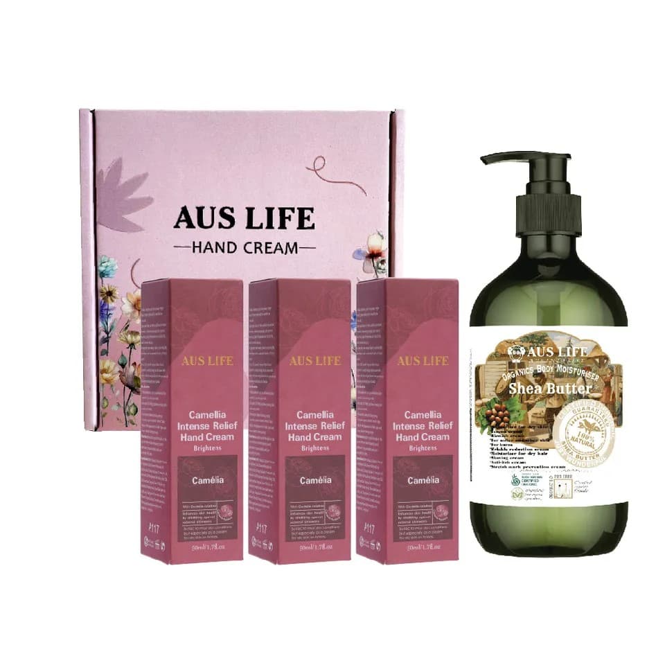 【澳思萊AUS LIFE】芳療精油護手霜及乳木果身體乳 4入組 縮圖 5