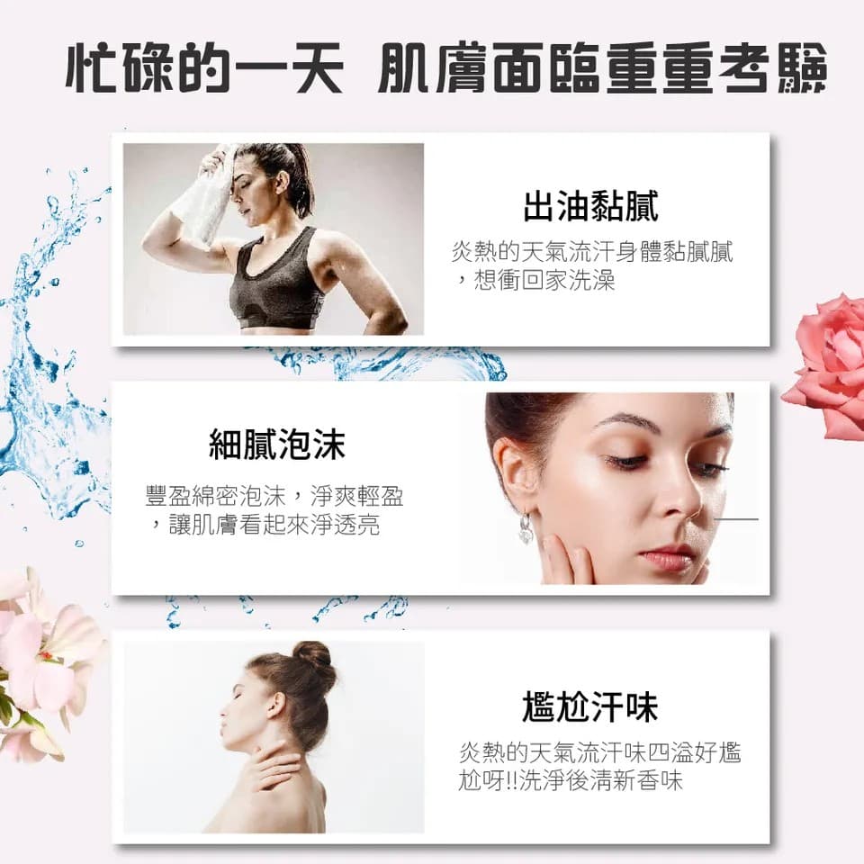 【澳思萊AUS LIFE】玫瑰天竺葵淨白沐浴露 500ml 縮圖 3