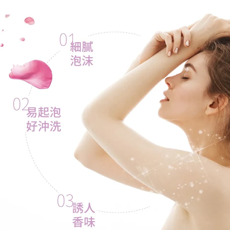 【澳思萊AUS LIFE】玫瑰天竺葵淨白沐浴露 500ml 縮圖 9