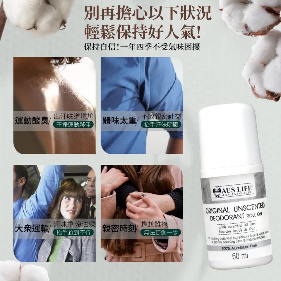 【澳思萊AUS LIFE】無香低調體香劑 60ml 縮圖 4