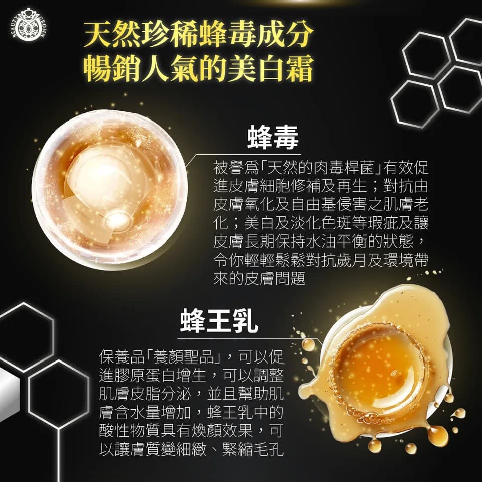 【BEAUTY CROWN】蜂肽奇蹟美白霜 50ml 縮圖 6