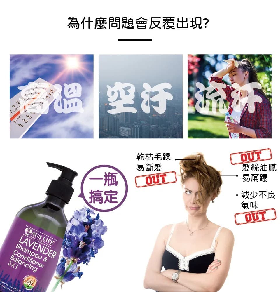 【澳思萊AUS LIFE】薰衣草活絡健康洗髮精 500ml 縮圖 4