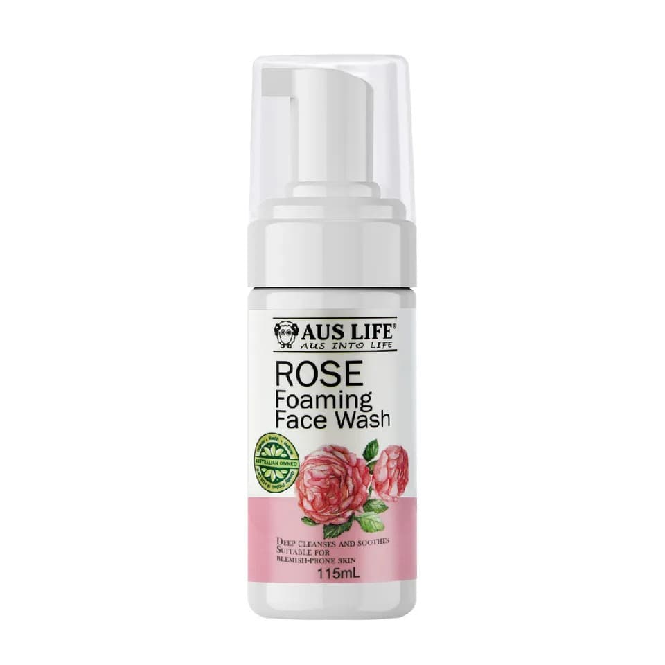 【澳思萊AUS LIFE】玫瑰泡沫洗臉慕斯 115ml｜澳思萊 Auslife 臉部植萃保養