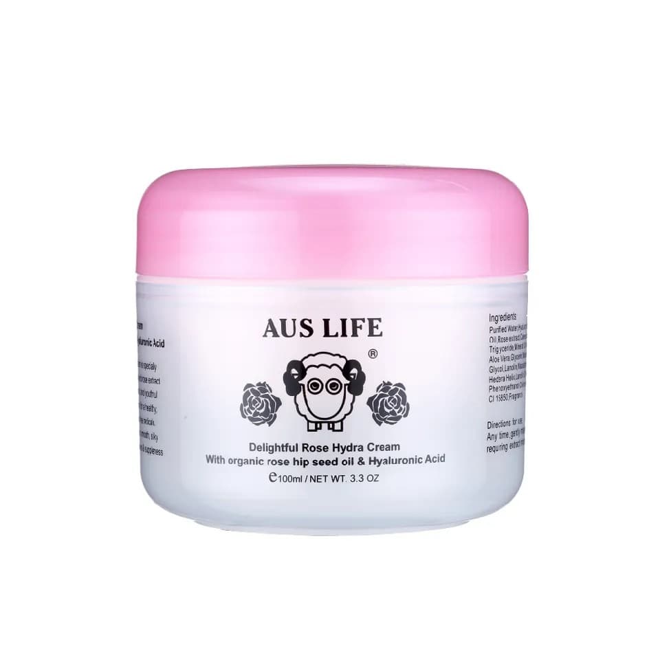 【澳思萊AUS LIFE】玫瑰柔嫩保濕綿羊霜 100ml｜澳思萊 Auslife 臉部植萃保養