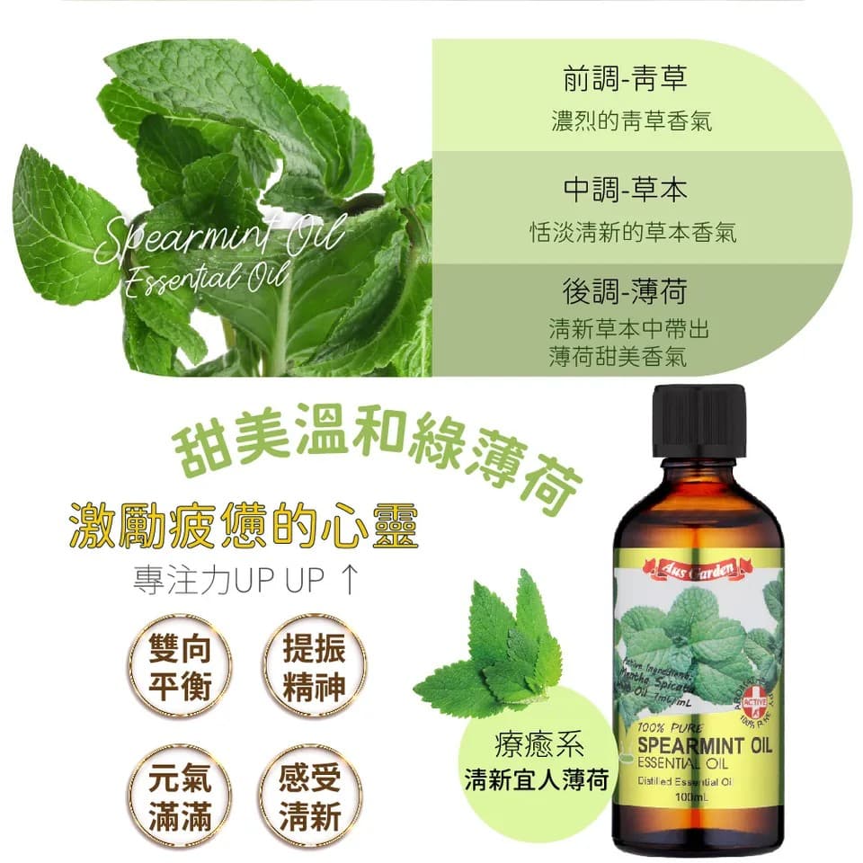 【澳維花園Aus Garden】綠薄荷精油100ml 縮圖 7