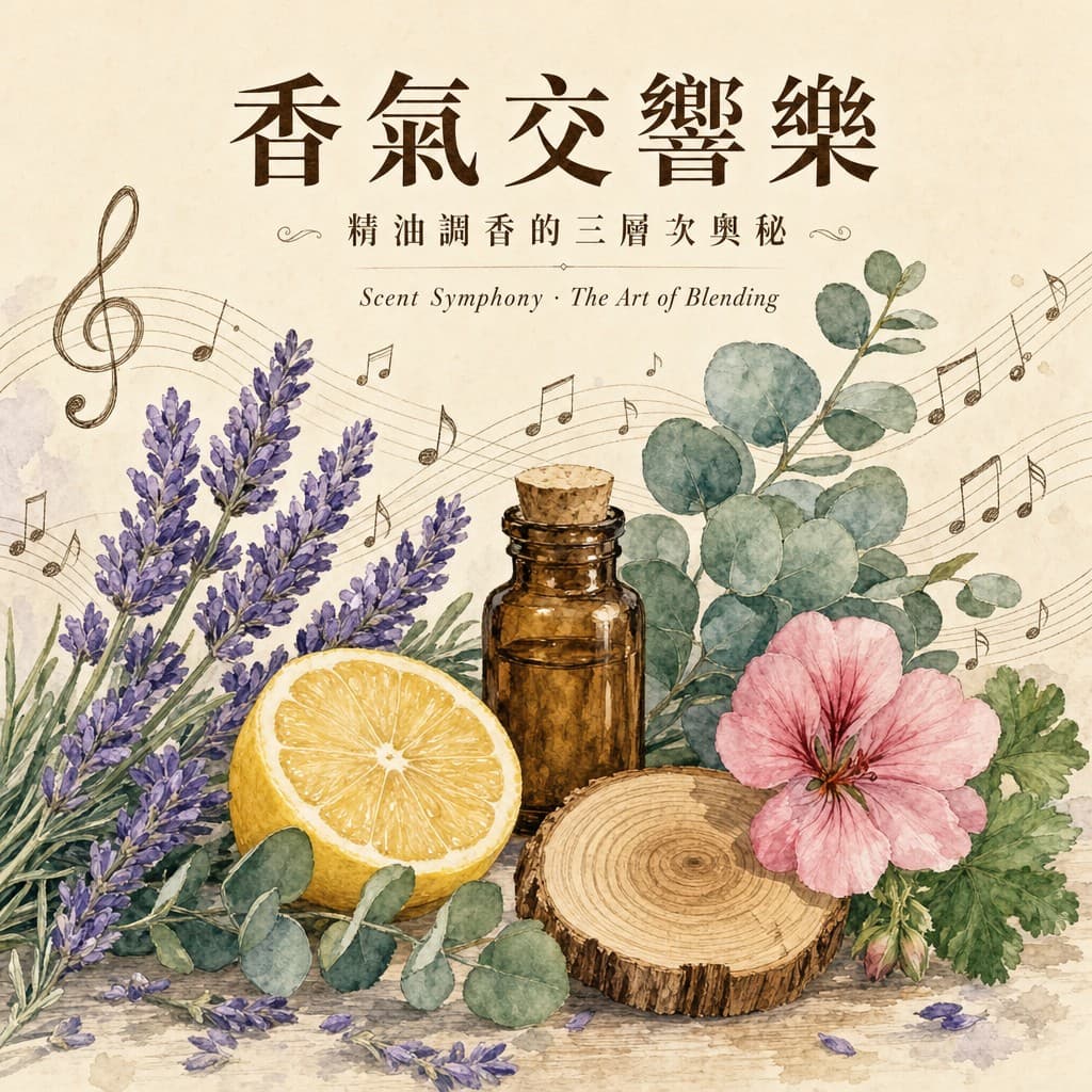 香氣交響樂｜精油調香的三層次奧秘｜精油百科｜澳思萊芳療筆記封面