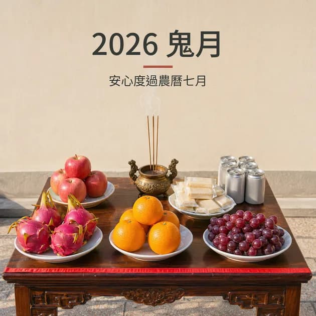 2026鬼月完整攻略：鬼門開關日期、13大禁忌全解析，安心度過農曆七月｜芳療生活儀式｜澳思萊芳療筆記封面
