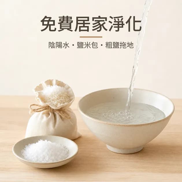 免費居家淨化法：陰陽水、鹽米包、粗鹽拖地怎麼做｜芳療生活儀式｜澳思萊芳療筆記封面