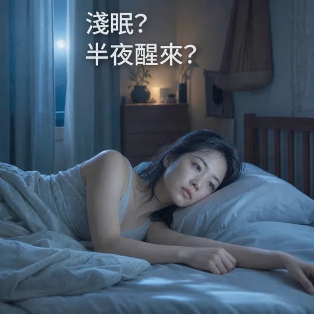 淺眠怎麼辦？半夜總是醒來睡不沉，今晚就能做的安睡儀式｜好眠日常，香氣紓壓｜澳思萊芳療筆記封面