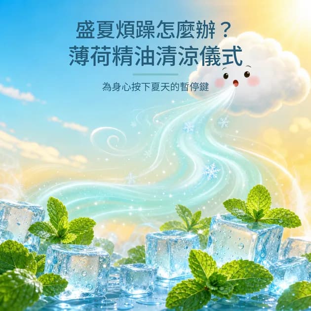 盛夏煩躁怎麼辦？薄荷精油清涼儀式提案｜芳療生活儀式｜澳思萊芳療筆記封面