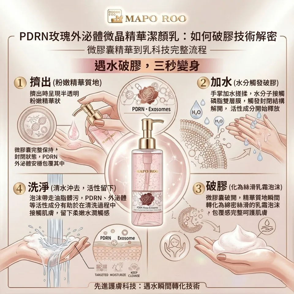 【MAPOROO】PDRN玫瑰外泌體微晶精華潔顏乳150ml 圖 10