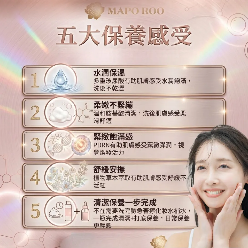 【MAPOROO】PDRN玫瑰外泌體微晶精華潔顏乳150ml 圖 12