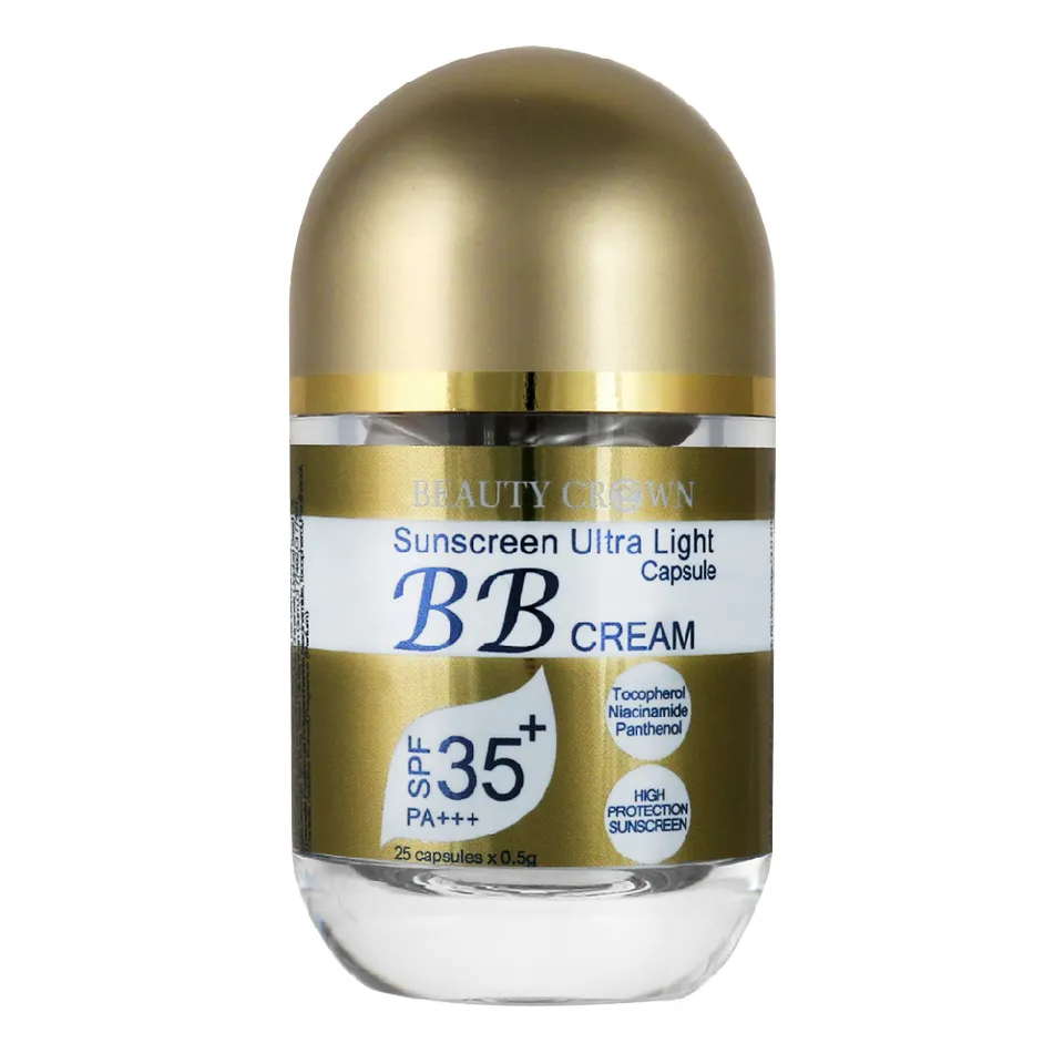 【BEAUTY CROWN】超輕盈防曬膠囊BB霜 0.5g×25粒｜澳思萊 Auslife 臉部植萃保養