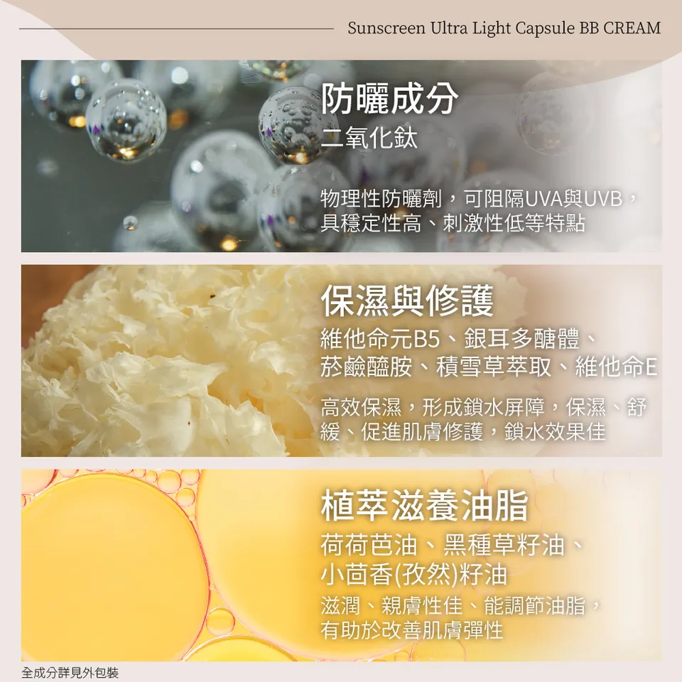 【BEAUTY CROWN】超輕盈防曬膠囊BB霜 0.5g×25粒 圖 9