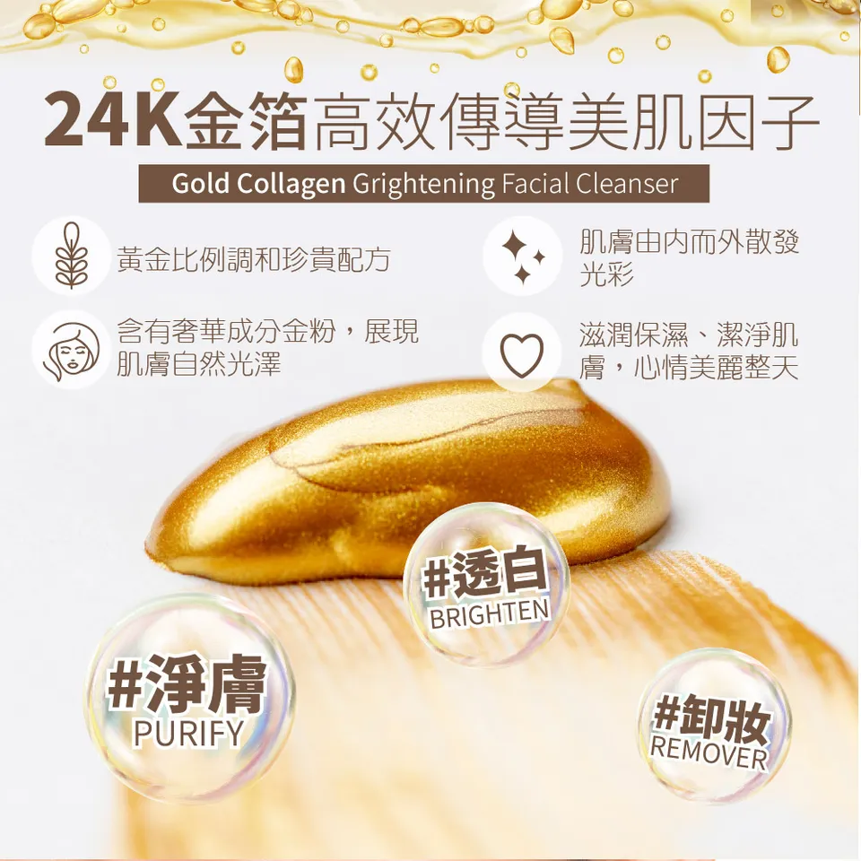 【BEAUTY CROWN】BC 24K靚白抗皺肌因賦活精華 35mlX2 + 黃金潔膚露 30mlX4 圖 22
