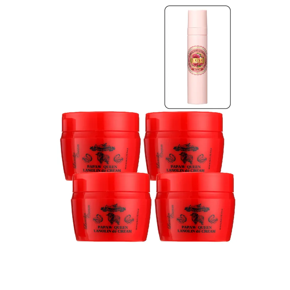 【澳維花園Aus Garden】植萃舒緩保濕木瓜霜 100mlX4入組 (加贈大馬士革玫瑰噴霧 100ml)｜澳思萊 Auslife 居家香氛