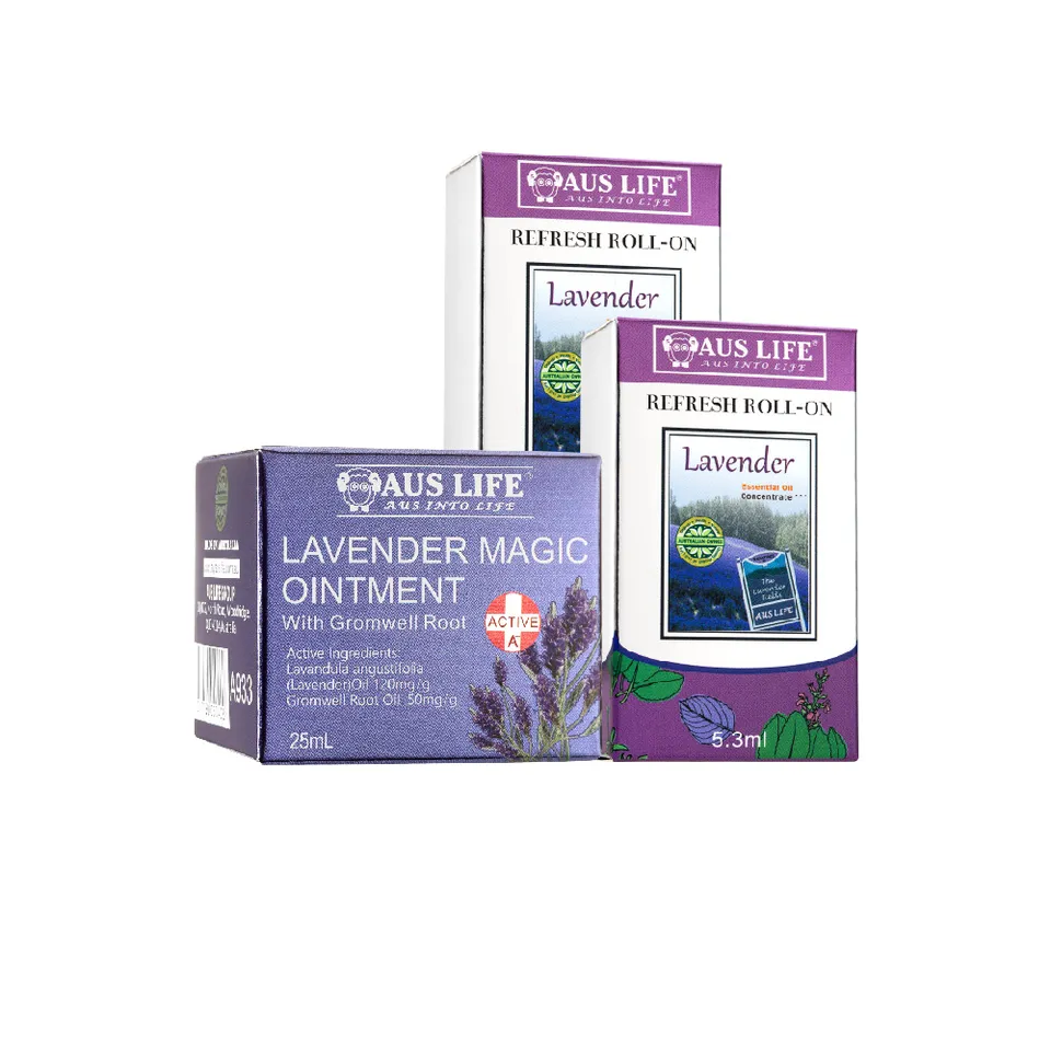 【澳思萊AUS LIFE】薰衣草滾珠舒緩霜 3入組｜澳思萊 Auslife 精油芳香調理