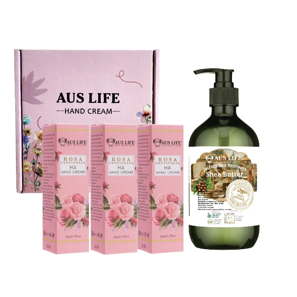 【澳思萊AUS LIFE】芳療精油護手霜及乳木果身體乳 4入組 圖 5