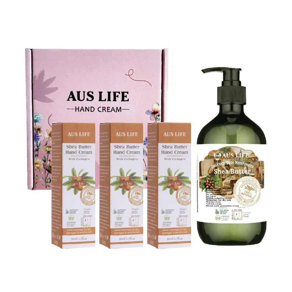 【澳思萊AUS LIFE】芳療精油護手霜及乳木果身體乳 4入組 圖 7