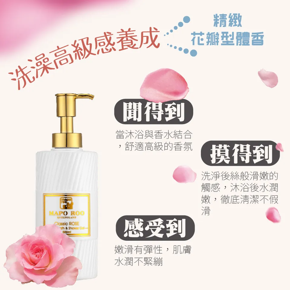 【MAPOROO】經典玫瑰奢華香水沐浴露 500ml 圖 5