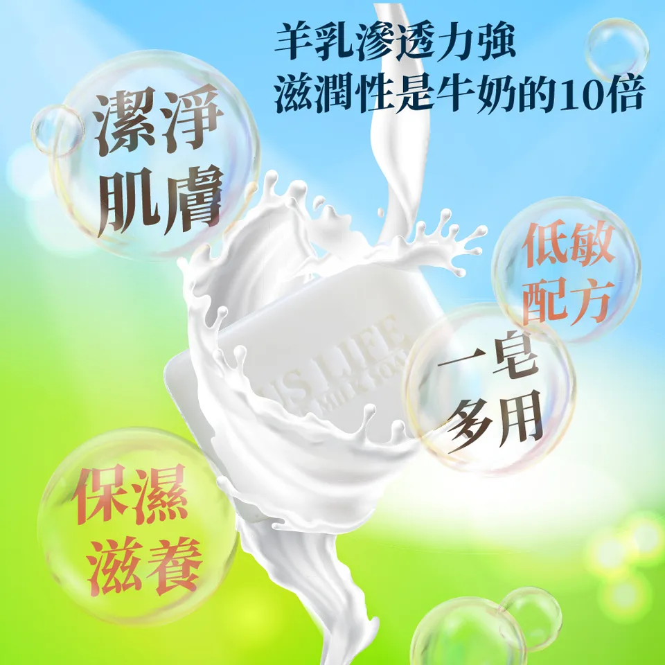 【澳思萊AUS LIFE】羊乳保濕潔膚皂 125g±5g 圖 5