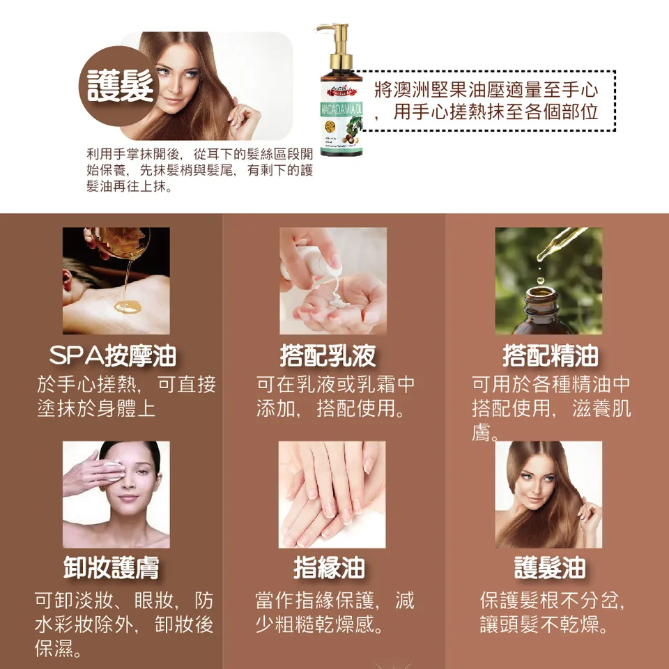 【澳維花園Aus Garden】澳洲堅果按摩油 155ml 圖 7