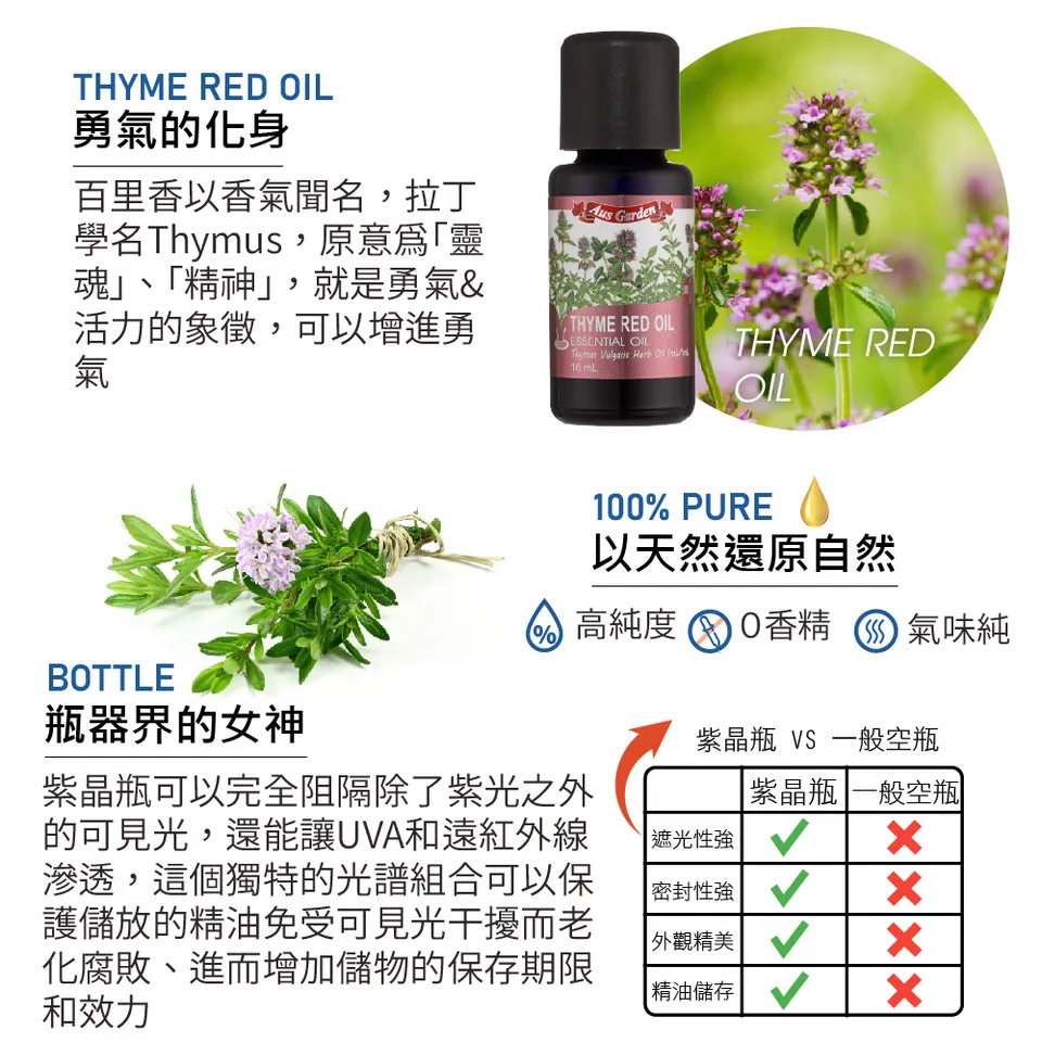 【澳維花園Aus Garden】百里香精油 16ml 圖 8