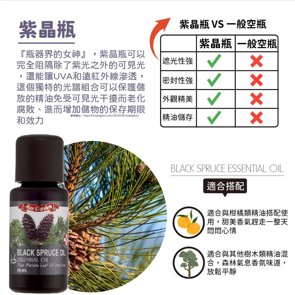 【澳維花園Aus Garden】黑雲杉精油 16ml 圖 9