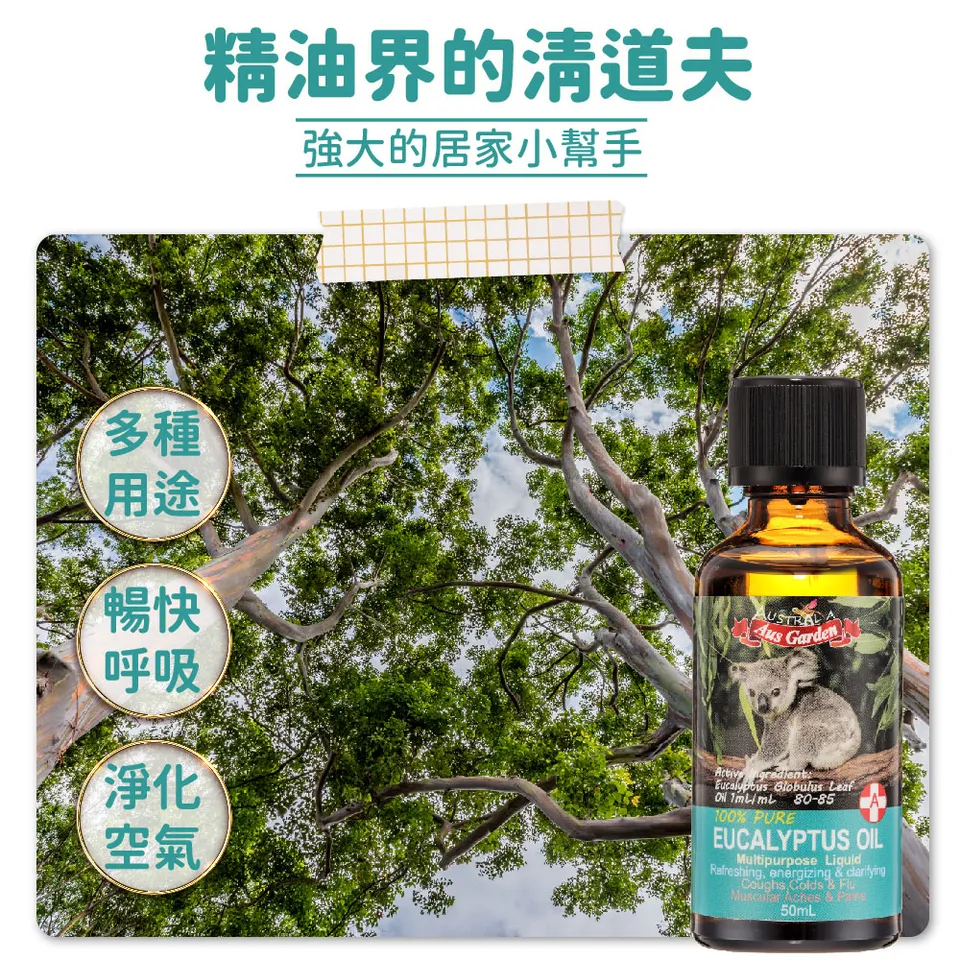 【澳維花園Aus Garden】頂級藍膠尤加利精油50ml 圖 4